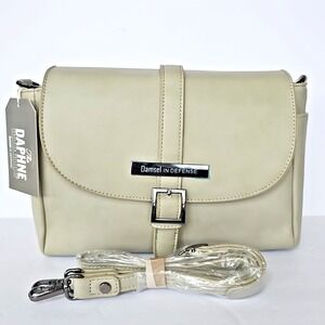 New Modern Damsel in Defense Daphne Concealed Carry Crossbody Bag Sage Green CCW